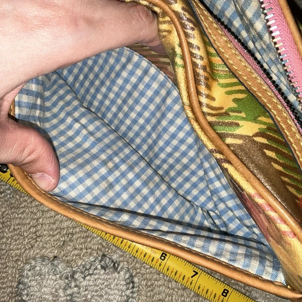 Dooney & Bourke Y2K Multicolor‎ Plaid Baguette Shoulder Bag